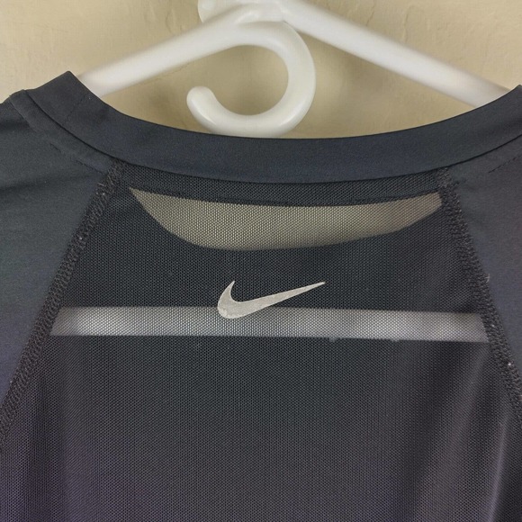 Nike Running Black Mesh Back Crew Neck Long Sleeve Small - Picture 4 of 5